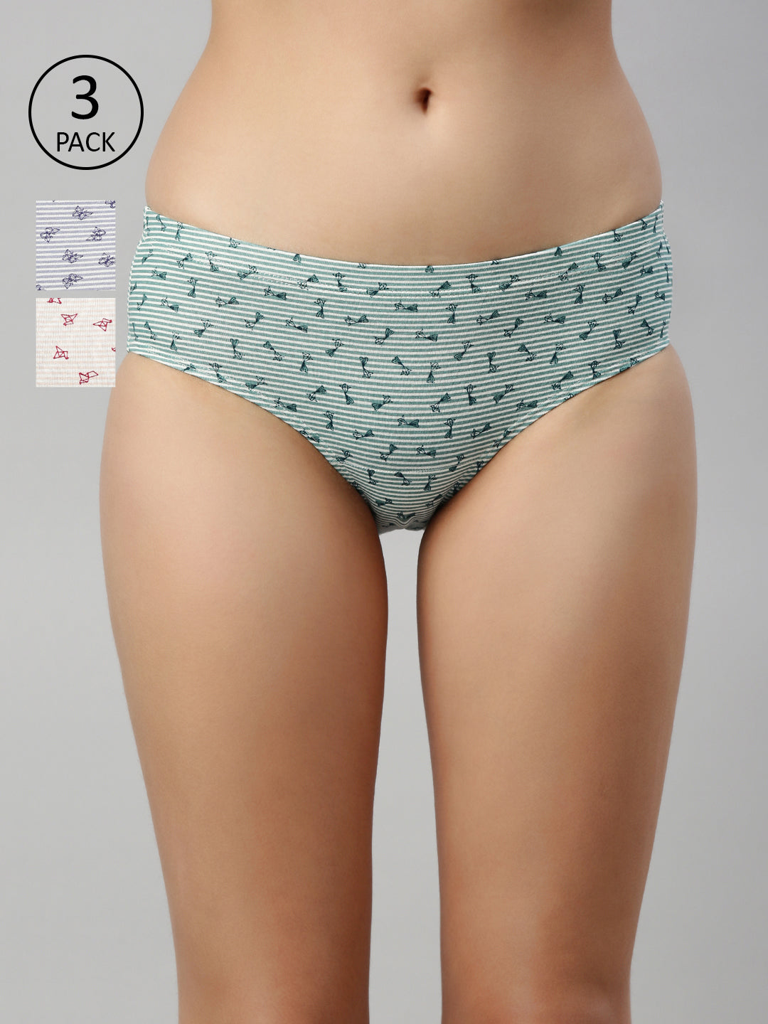 Women's Multicolor Solid Panty - Pack of 3