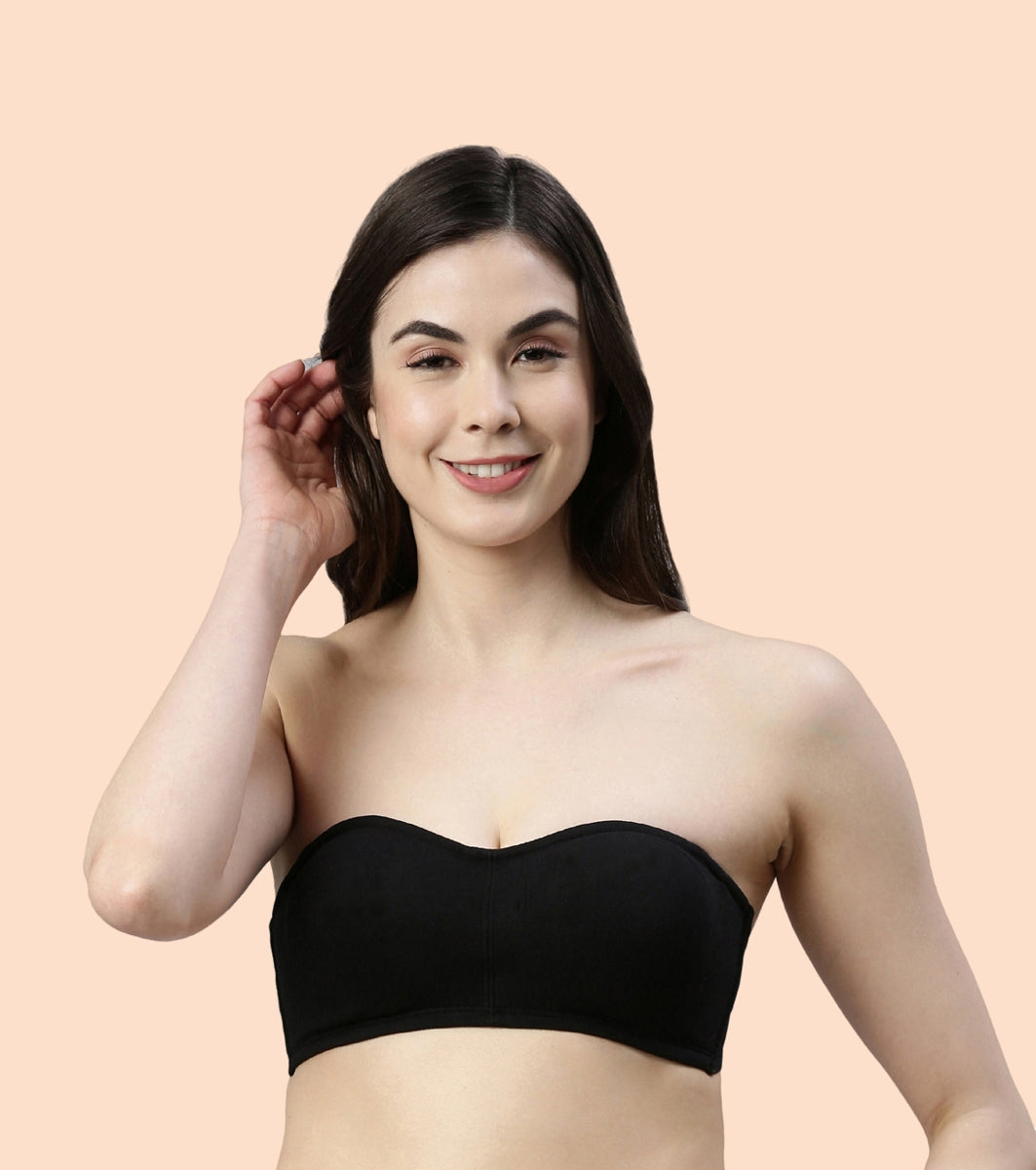 Women's Black Party Solid Bra