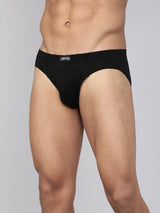 Men's Black Cotton Brief - Pack of 2