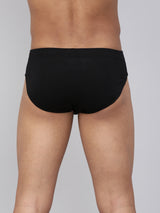 Men's Black Cotton Brief - Pack of 2