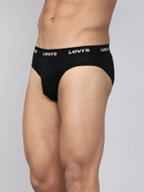 Men's Black Cotton Brief