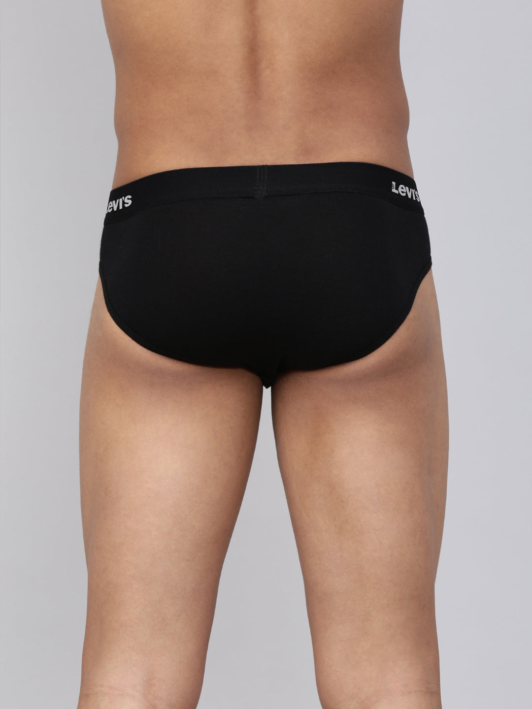Men's Black Cotton Brief
