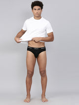 Men's Black Cotton Brief