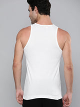 Men's White Cotton Vest
