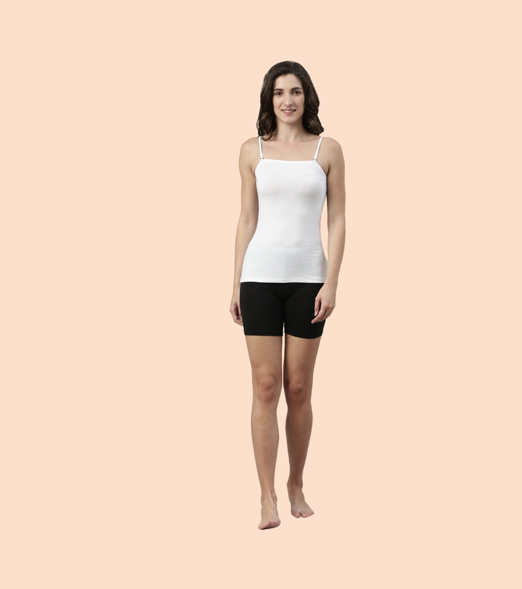 Women's Black Outdoor Slim Fit Solid Shorts