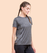 Women's Grey Casual Relaxed fit Printed Tshirt