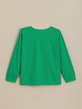 Boys Green Sports Full Sleeves Clothing Sets