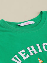 Boys Green Sports Full Sleeves Clothing Sets