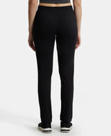 Women's Black Cotton Stretch Track Pant