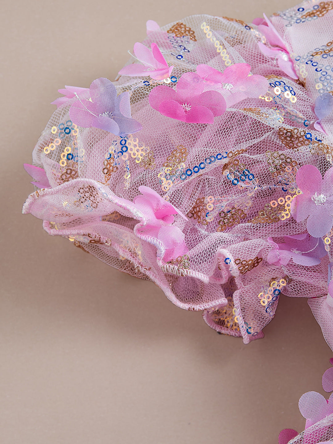 Girls Pink Princess Petal Cascade Dress