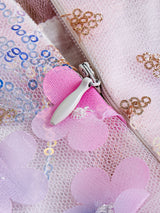 Girls Pink Princess Petal Cascade Dress