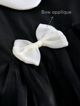 Girls Black Classic Bow Party Dress
