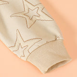 Boys Beige Casual Full Sleeves Sweatshirt and Jogger Set