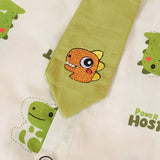 Boys White Dino Safari Tie Shirt and Shorts Set