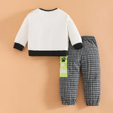 Boys Black Casual Full Sleeves Sweatshirt and Joggers Set