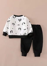 Boys White Casual Full Sleeves Clothing Sets