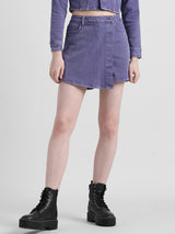 Women's Blue Woven Casual Above Knee Shorts