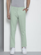 Men's Slim Fit Solid Mid Rise Stretchable Chinos
