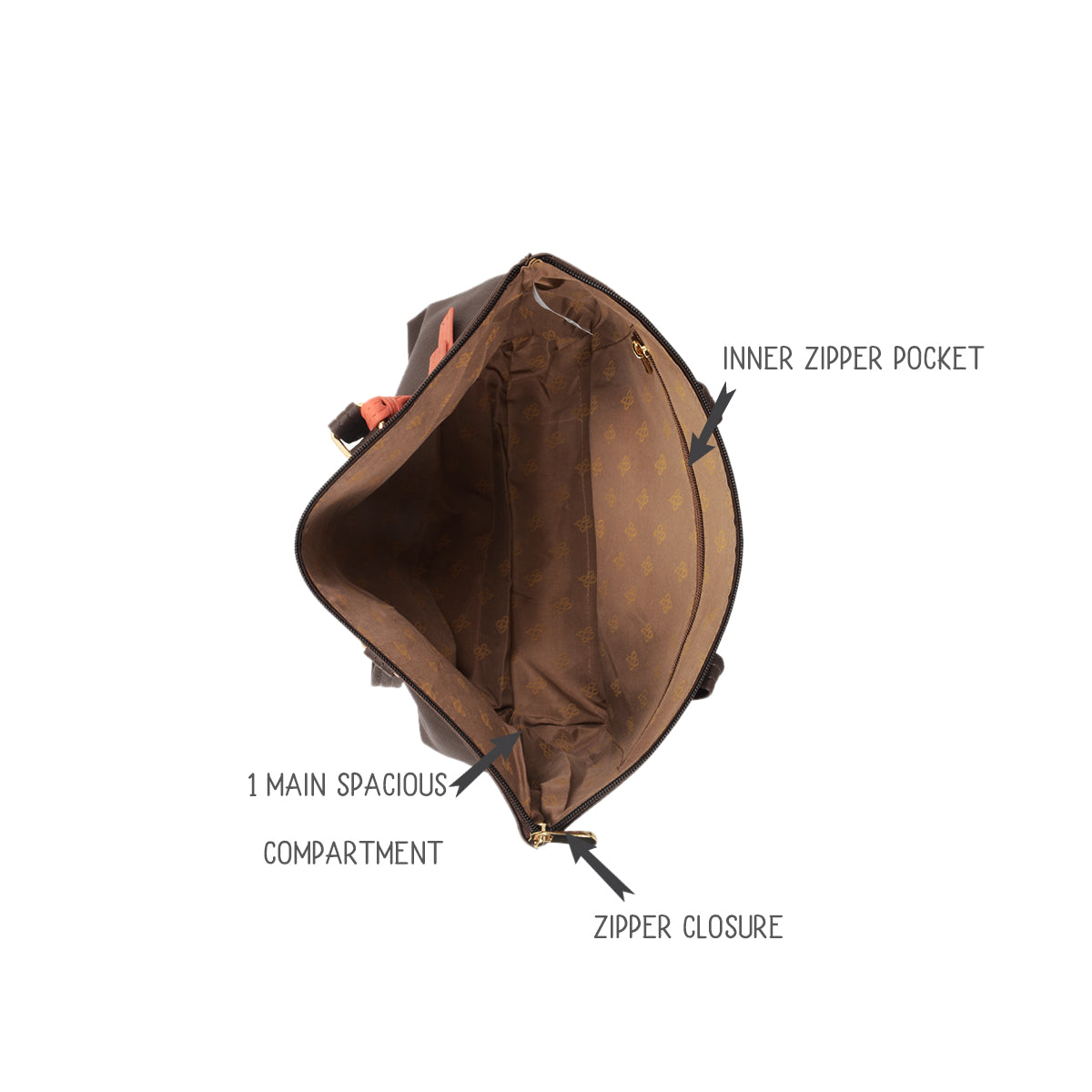 Women's Bucky Brown Large Tote Bag