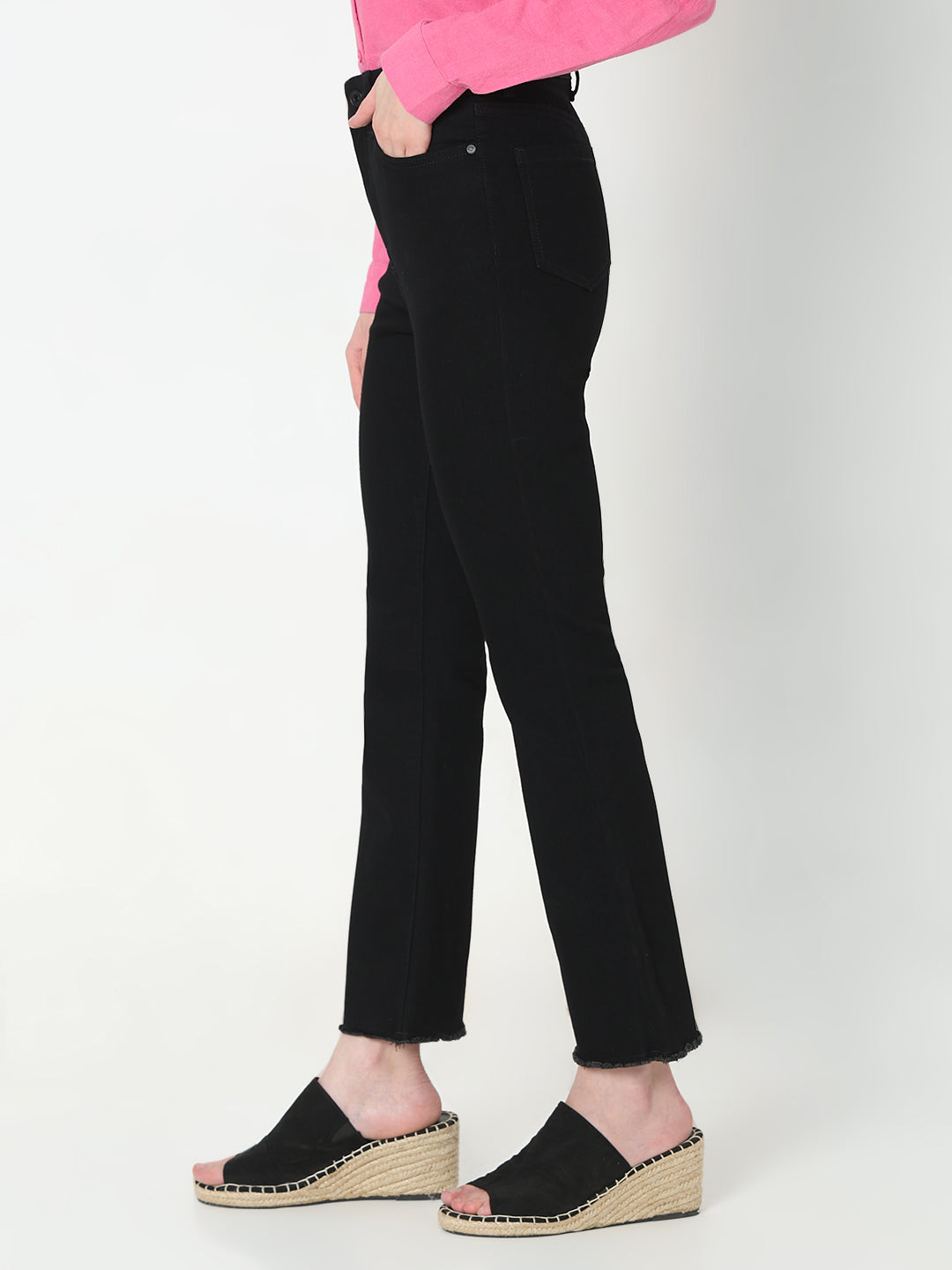 Women's Black High Rise Bootcut Jeans