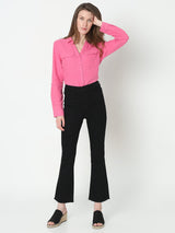 Women's Black High Rise Bootcut Jeans