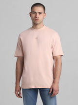 Men's Brown Casual Oversized Drop Shoulder Half Sleeves Tshirt