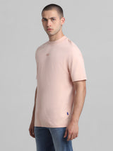 Men's Brown Casual Oversized Drop Shoulder Half Sleeves Tshirt