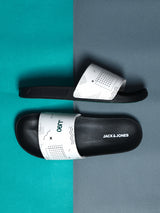 Men's Green Casual Printed Slides