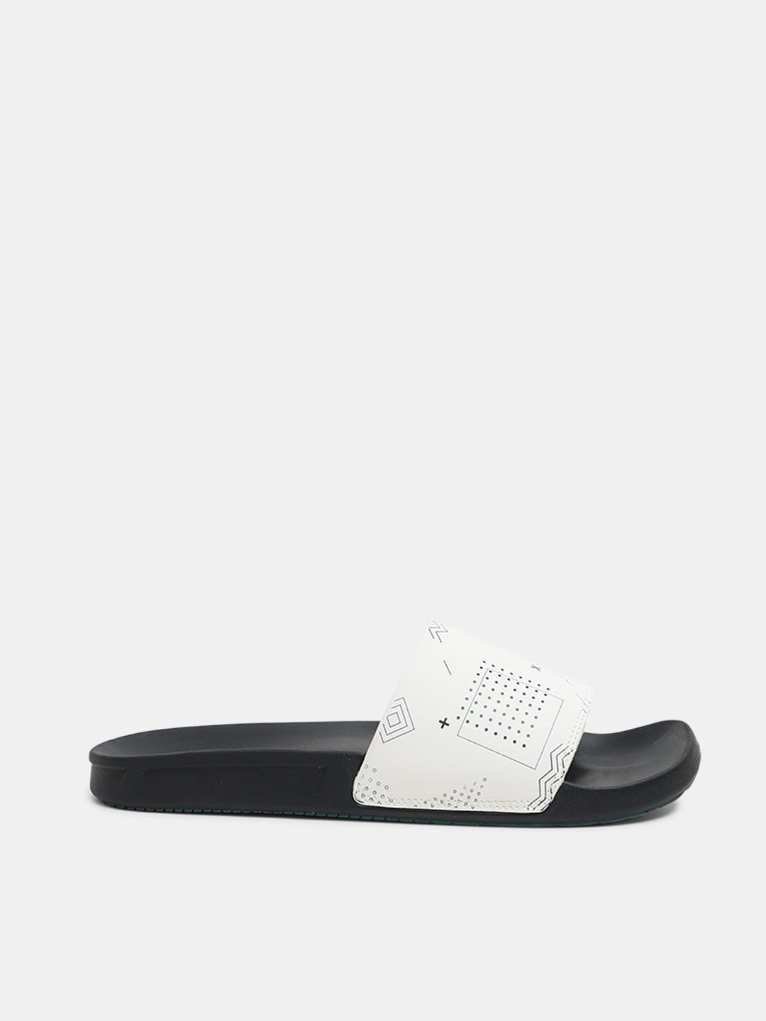 Men's Green Casual Printed Slides