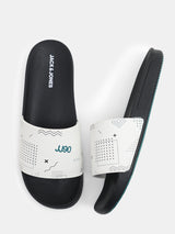 Men's Green Casual Printed Slides