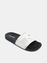 Men's Green Casual Printed Slides