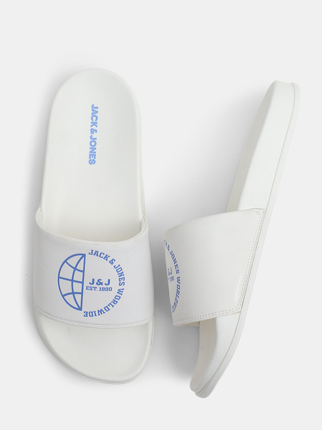 Men's White Casual Slides