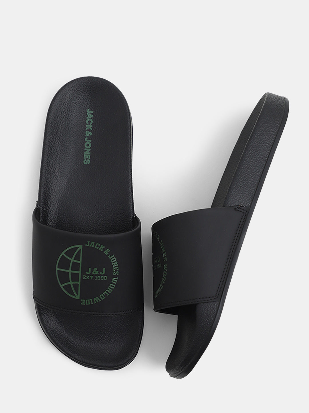 Men's Black Casual Slides
