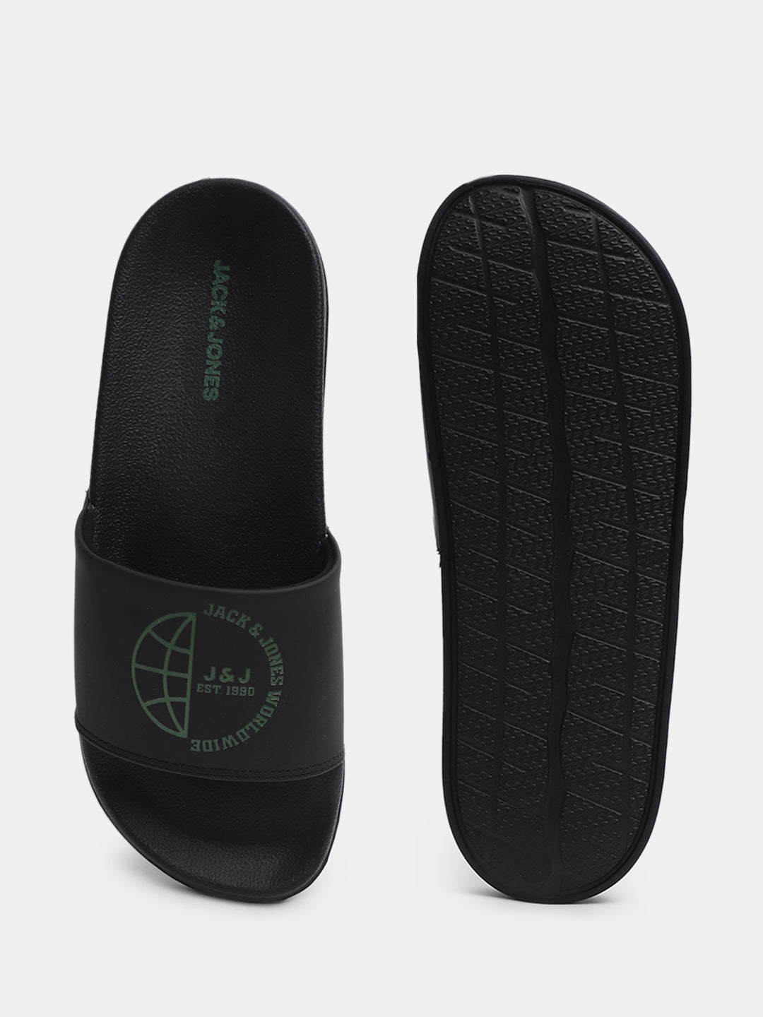 Men's Black Casual Slides