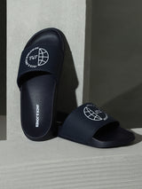 Men's Blue Casual Slides