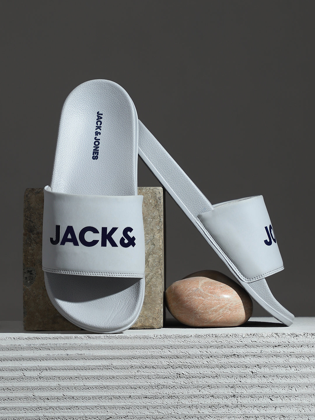 Men's Grey Casual Slides