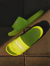Men's Green Casual Solid Slides
