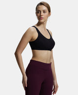 Women's Black Cotton Stretch Bra