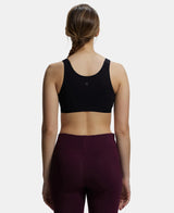 Women's Black Cotton Stretch Bra