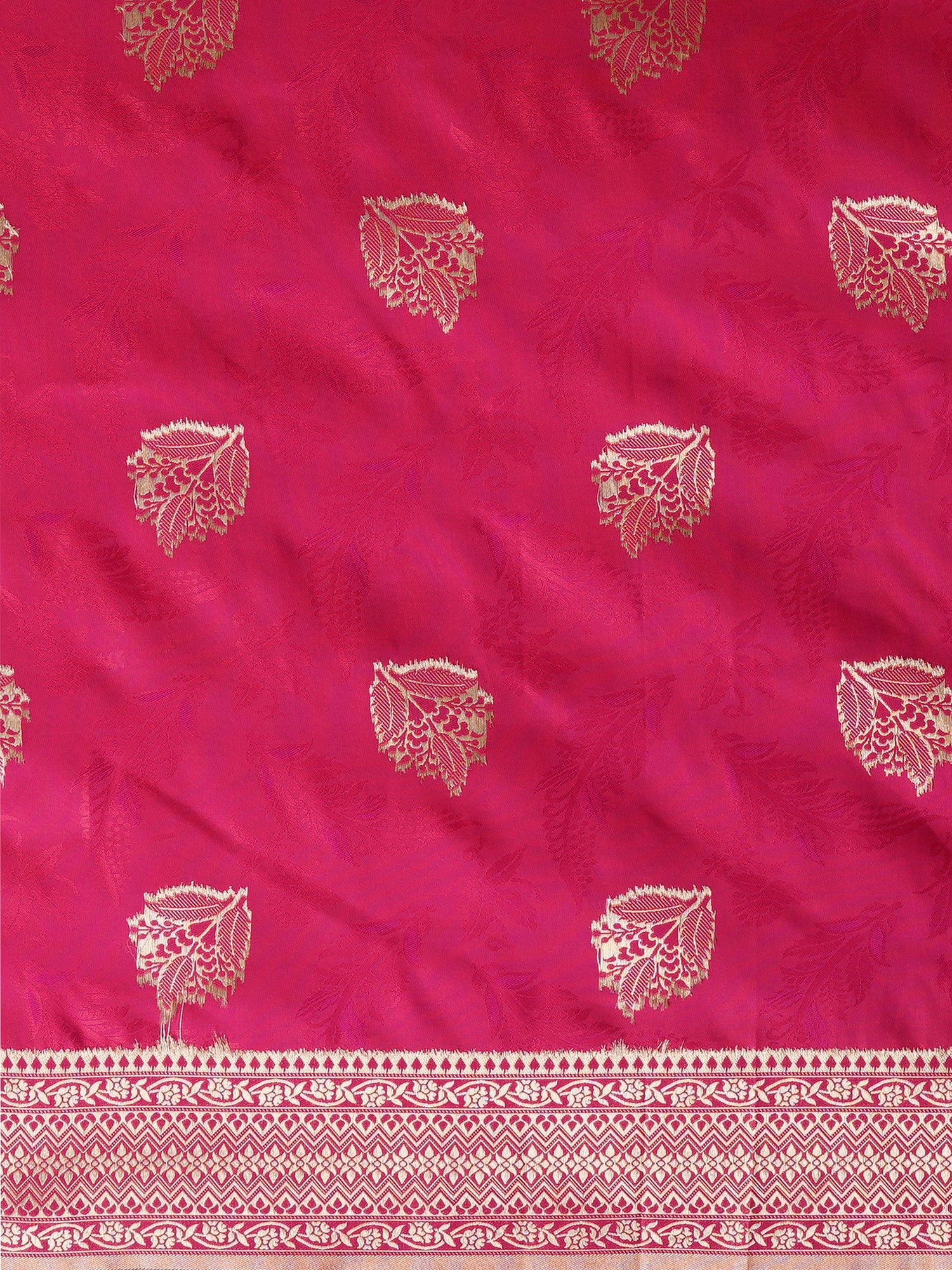 Women's Silk Blend Pink Woven Design Designer Saree with Blouse Piece