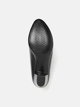 Women's Black Comfortable Block Heel Pumps