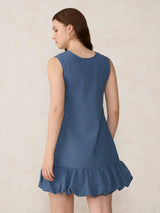 Women's Teal Bubble Hem Dress