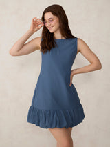 Women's Teal Bubble Hem Dress