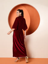 Women's Embellished Velvet Top and Skirt Co-Ords