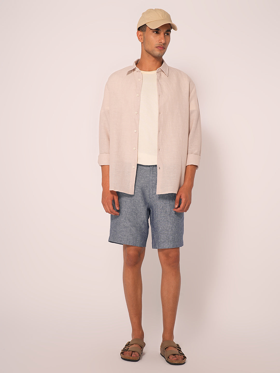 Men's Blue Casual Regular Fit Solid Shorts