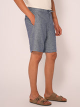 Men's Blue Casual Regular Fit Solid Shorts