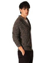 Men's Brown Casual Regular Fit Full Sleeves Cardigan