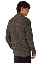 Men's Brown Casual Regular Fit Full Sleeves Cardigan