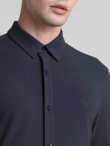 Men's Black Casual Slim Fit Full Sleeves Shirt