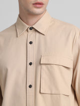 Men's Brown Casual Regular Fit Full Sleeves Shirt